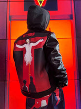 Threebooy New Jackets for Men Y2k Hip Hop Gothic Retro Zipper Hoodie PU Leather Jacket Harajuku Men Clothing Stitching Jackets Streetwear